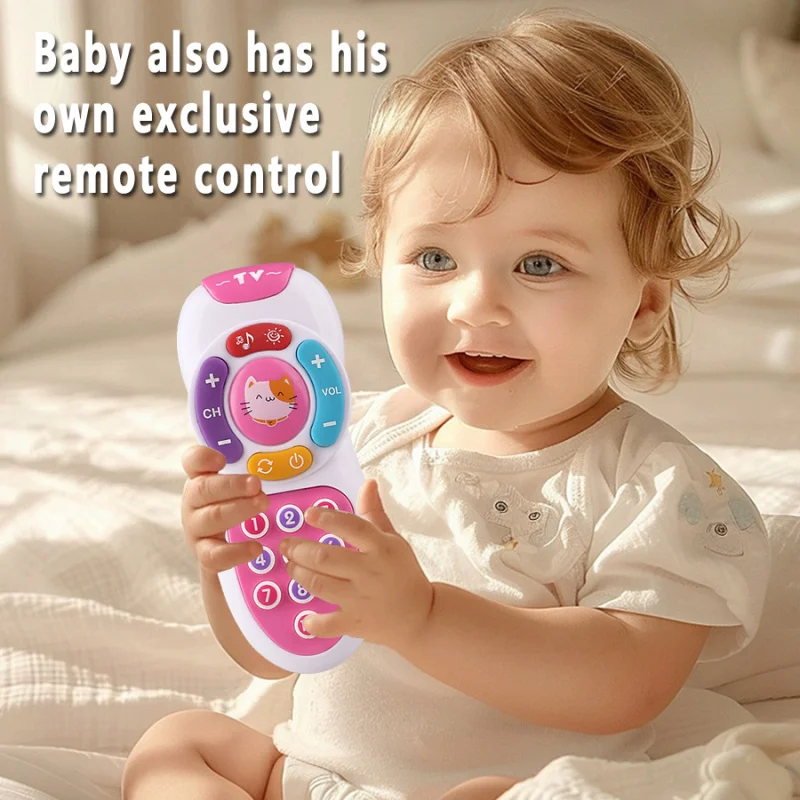 Giocattolo telecomandato per bambini Giocattolo in movimento Montessori per bambini Pulsante in silicone per ninna nanna morbida e delicata