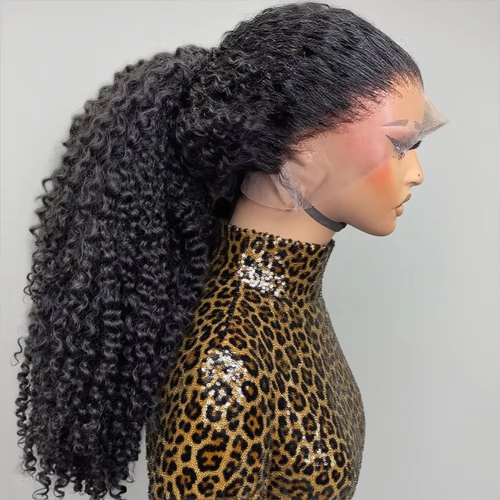 Parrucche ricci HD Full Lace Front salviette per capelli umani Brasiliano Lace Front onda profonda da donna Naturale
