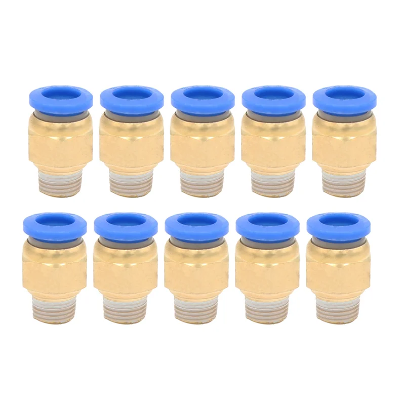 AT02-PC Pneumatic Air 10Mm 8Mm 12Mm 6Mm 4Mm Hose 1/4In BSP 1/2In 1/8In 3/8In Male Thread Air Nipple Quick Coupling