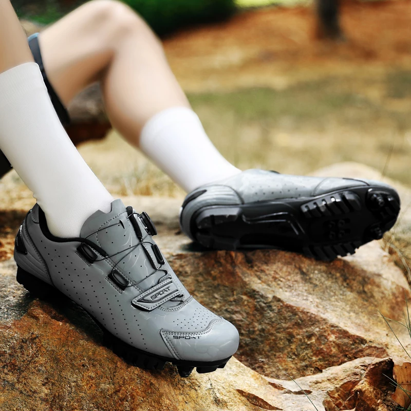 Cycling Sneaker MTB Men Sport Road Bike Boots Flat Racing Speed Sneakers Trail Mountain Bicycle Footwear Spd Pedal Cycling - Image 5