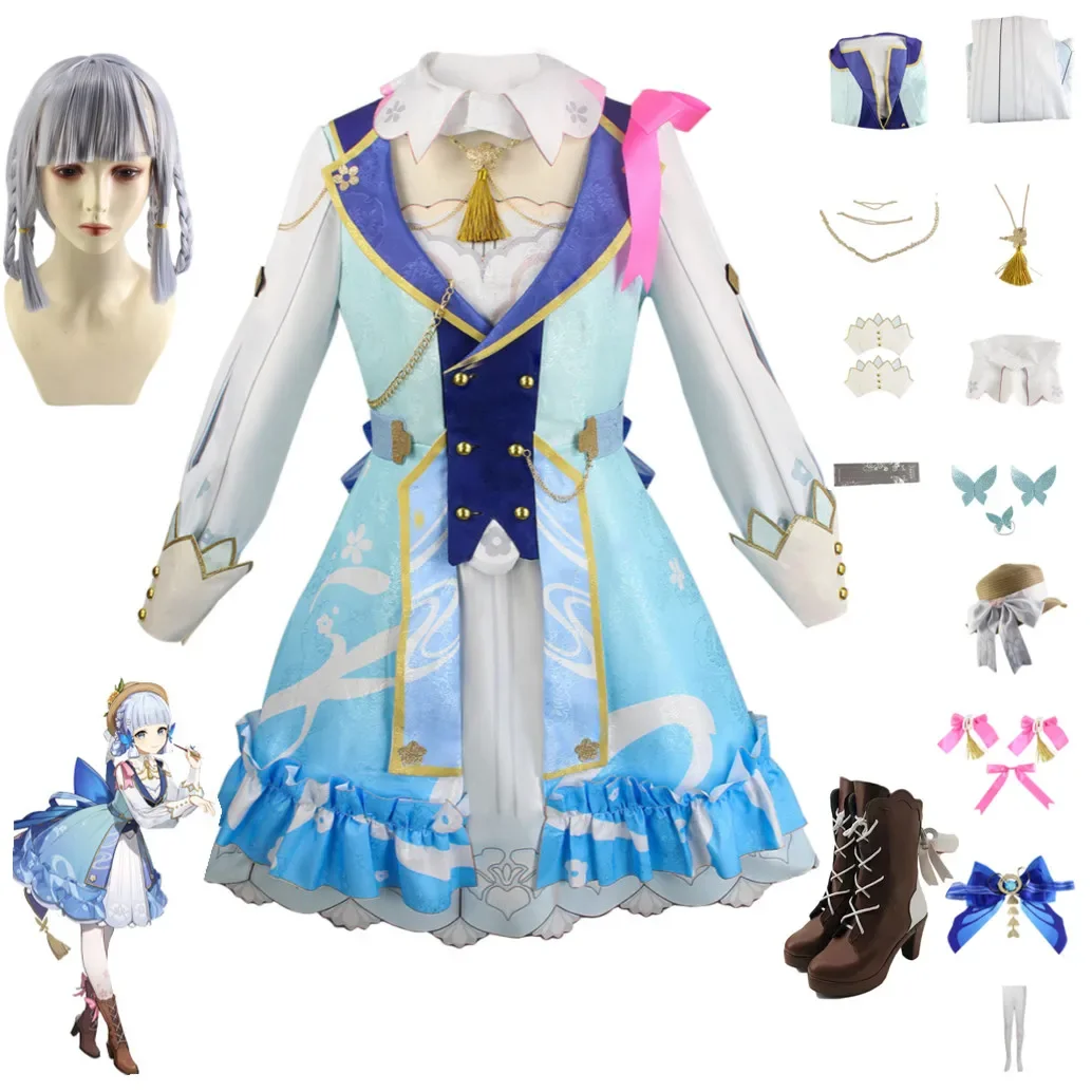 

Kamisato Ayaka Cosplay Game Genshin Impact Springbloom Missive Ayaka Skin Costume Game Genshin Cosplay Halloween Costumer