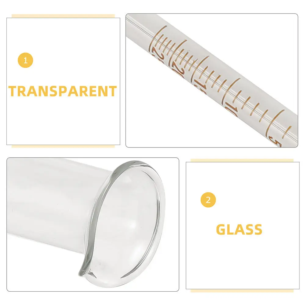 Wine Hydrometer 2 Piece Alcohol Measuring Tool for Home Brewing Liquid Density Testing Equipment