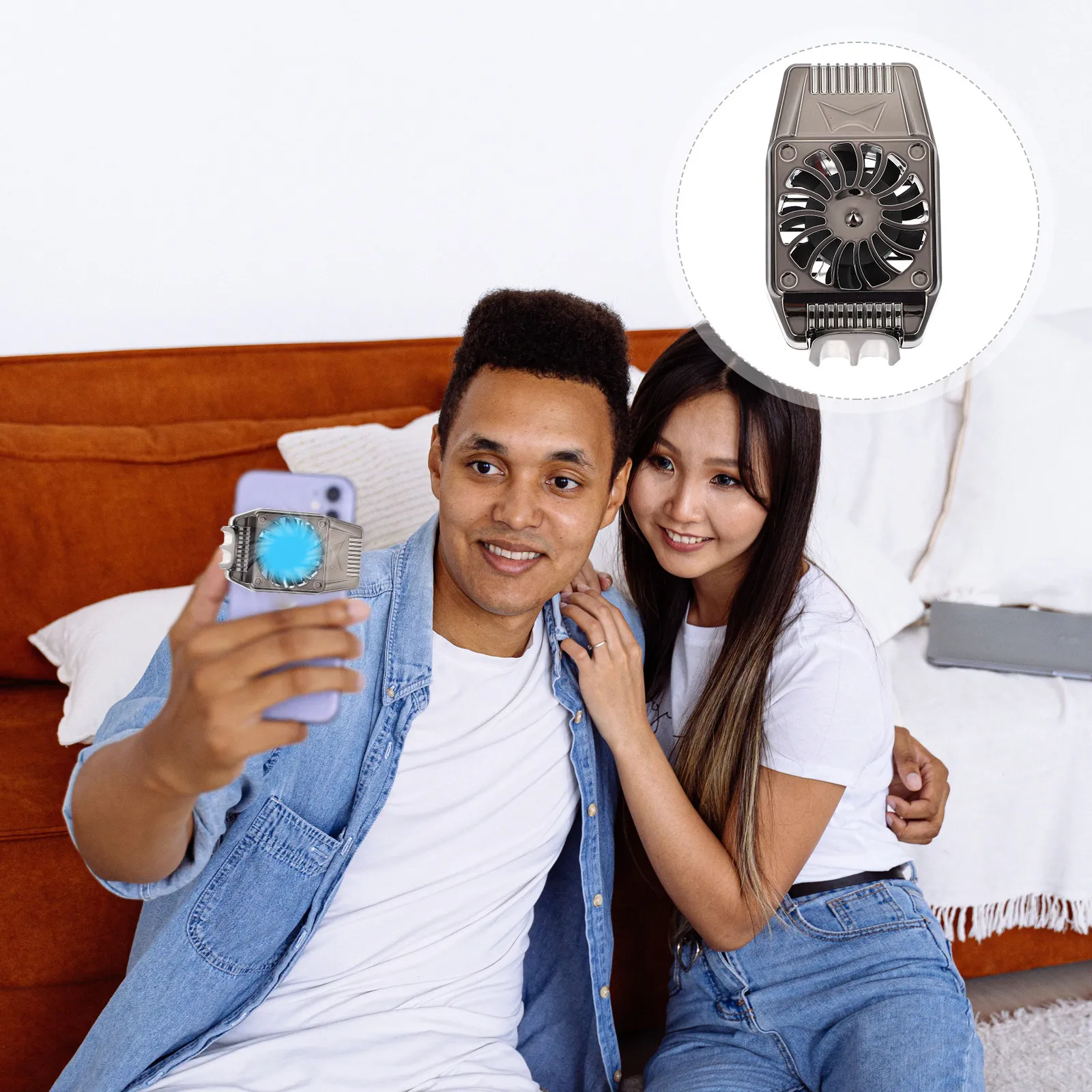 1Pcs Compact Smartphone Cooler Exquisitely Crafted Lightweight Noiseless Phone Radiator for Mobile Gaming Video Editing Heat