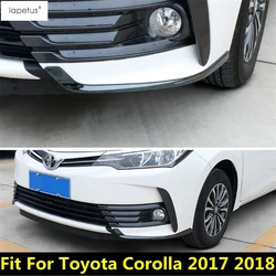 Stainless Steel Accessories For Toyota Corolla 2017 2018 Front Fog Lights Lamp Eyelid Eyebrow Corner Decor Strip Cover Kit Trim