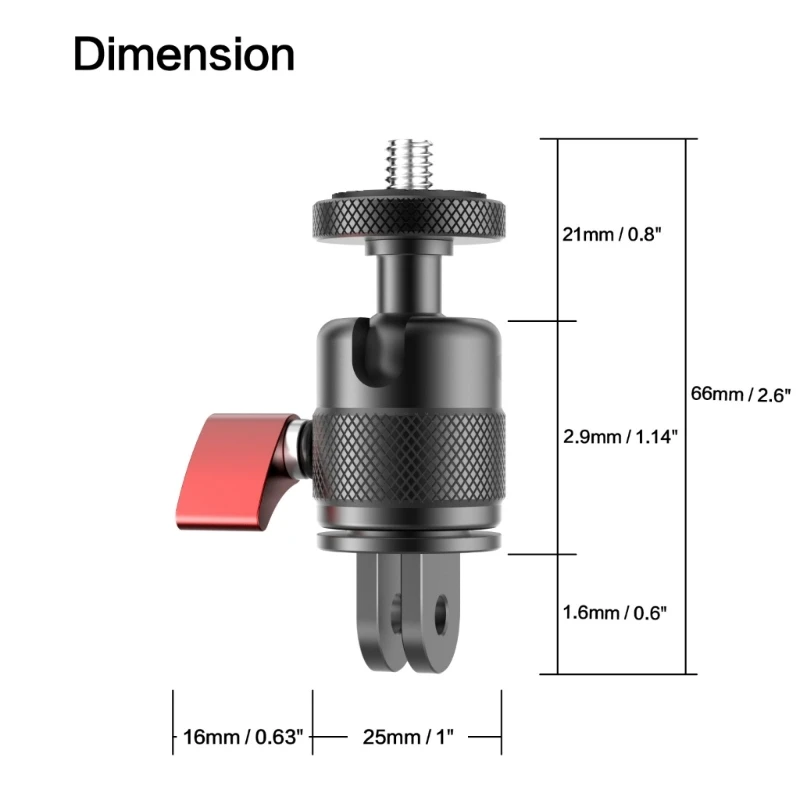 Wszechstronność statywu mocowanie kompatybilne dla aparatu akcji adapter montowania zimnego buta D2RC