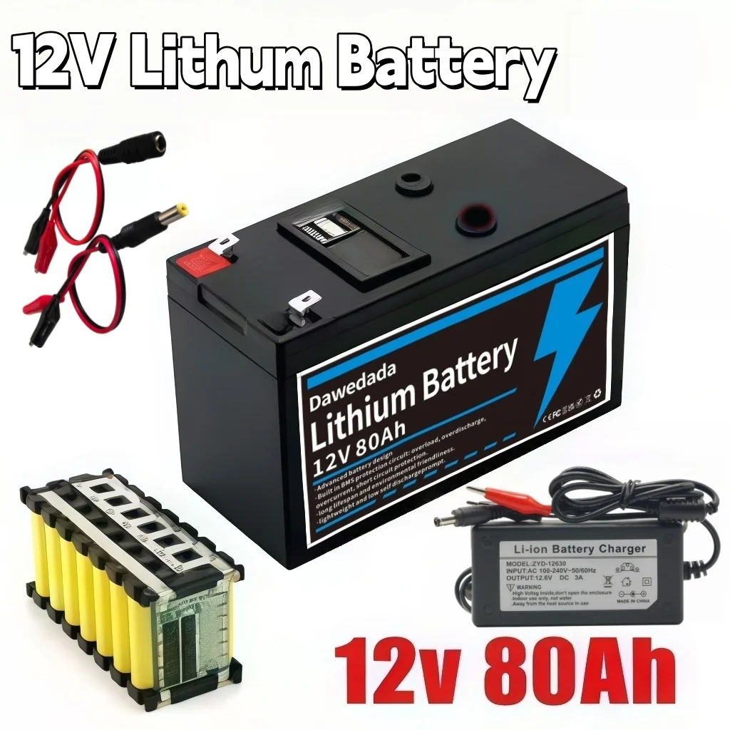 3S7P 12V 80Ah Lithium Battery Pack, Replacement Power Supply for Electric Bicycle, Stable Output & Convenient Installation