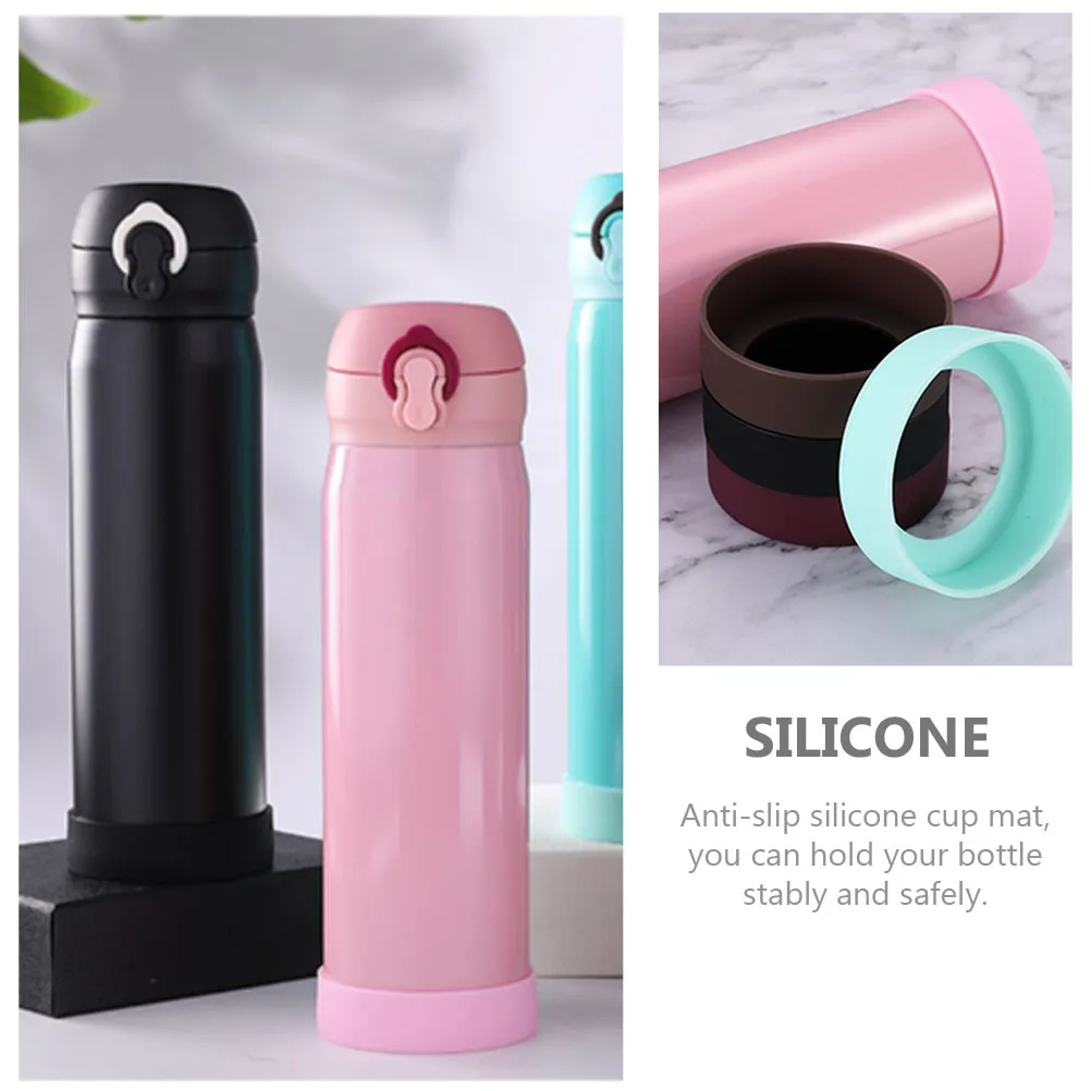 

9Pcs Silicone Cup Bottom Guard Sleeve Water Bottle Sleeve Mat Anti Skid Mug Protector Wear Resistant Household Drink Holder