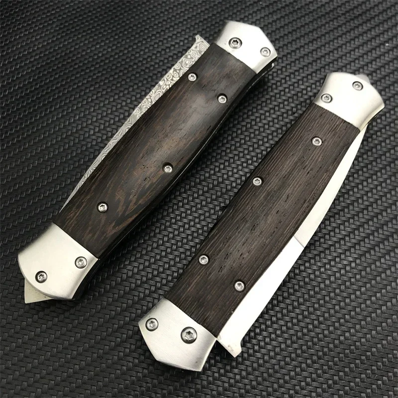 Tactical Damascus Pocket Folding Knife Hunting Self defense Camping EDC Flipper Knife Outdoor Survival Clip Knives Tools