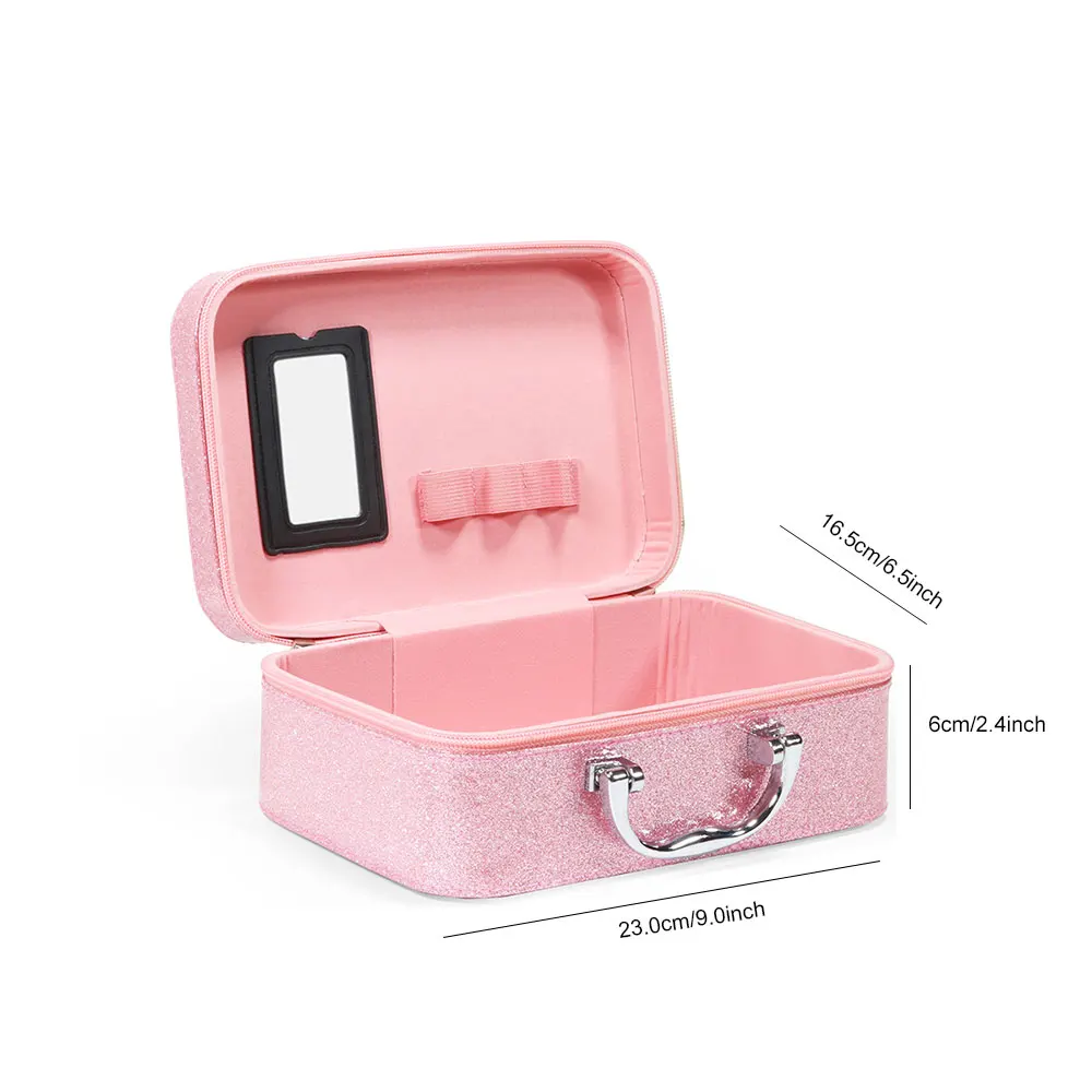 POPFEEL Kompletny zestaw do makijażu dla kobiet z różową kosmetyczką — wszystko w jednym zestawie do makijażu, w tym dla bezskompromisowego wyglądu na całą twarz.