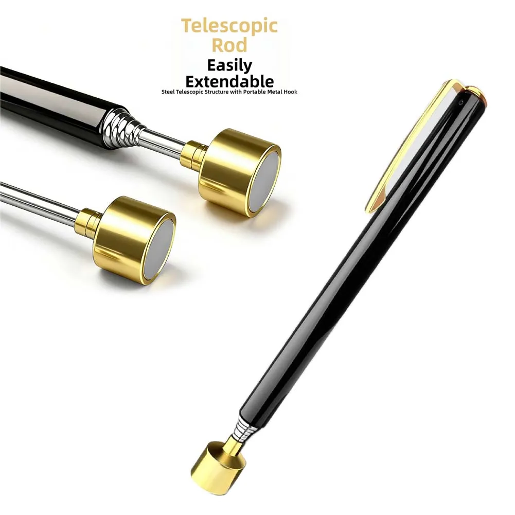 Non-Slip Telescopic Magnetic Pickup Tool With Clip Magnet Long Extendable For Automotive Repair Workshop Tasks