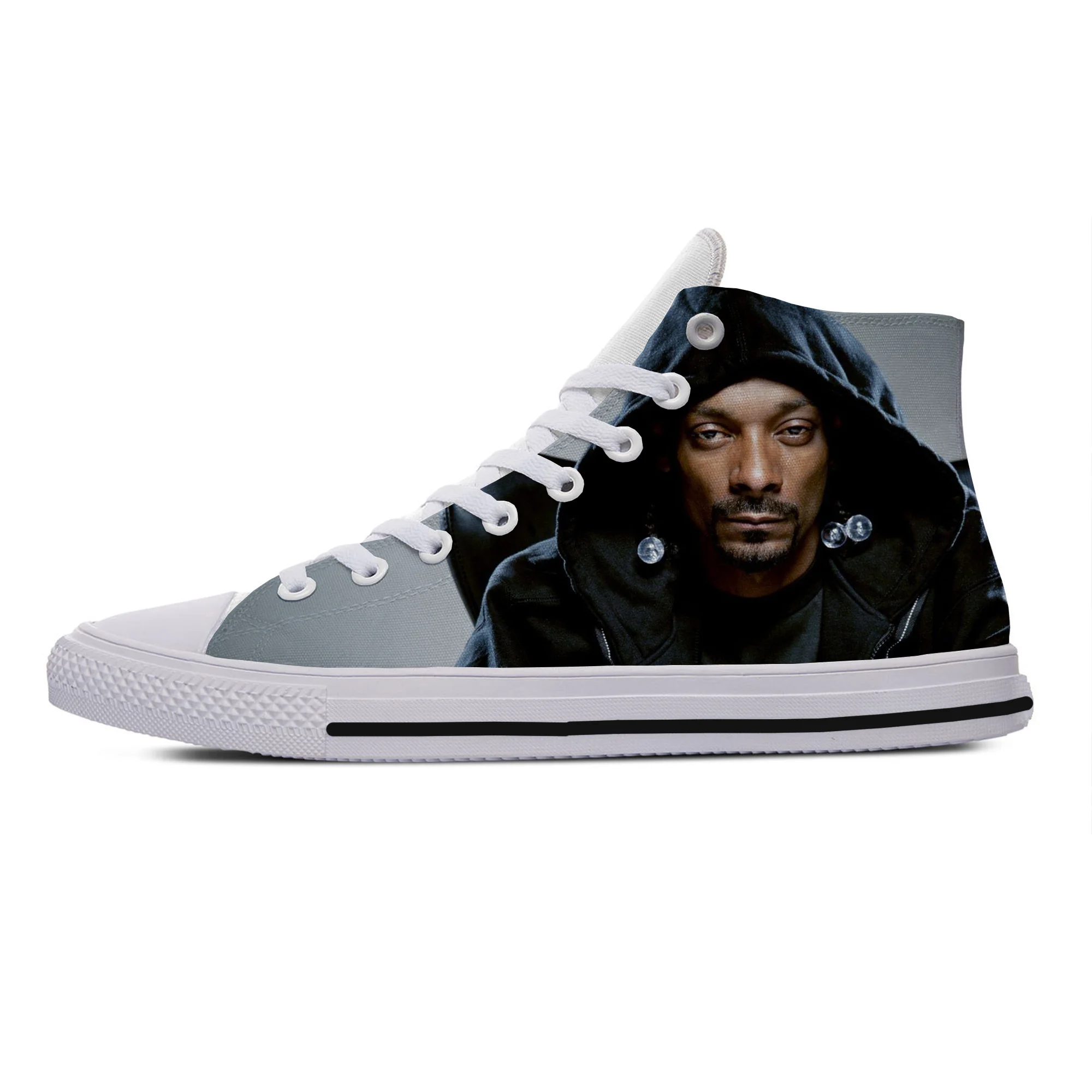 Summer New Men Women Fashion Shoes Rapper Singer Snoop Dogg Breathable Comfortable Canvas Shoes Lightweight High Top Board Shoes