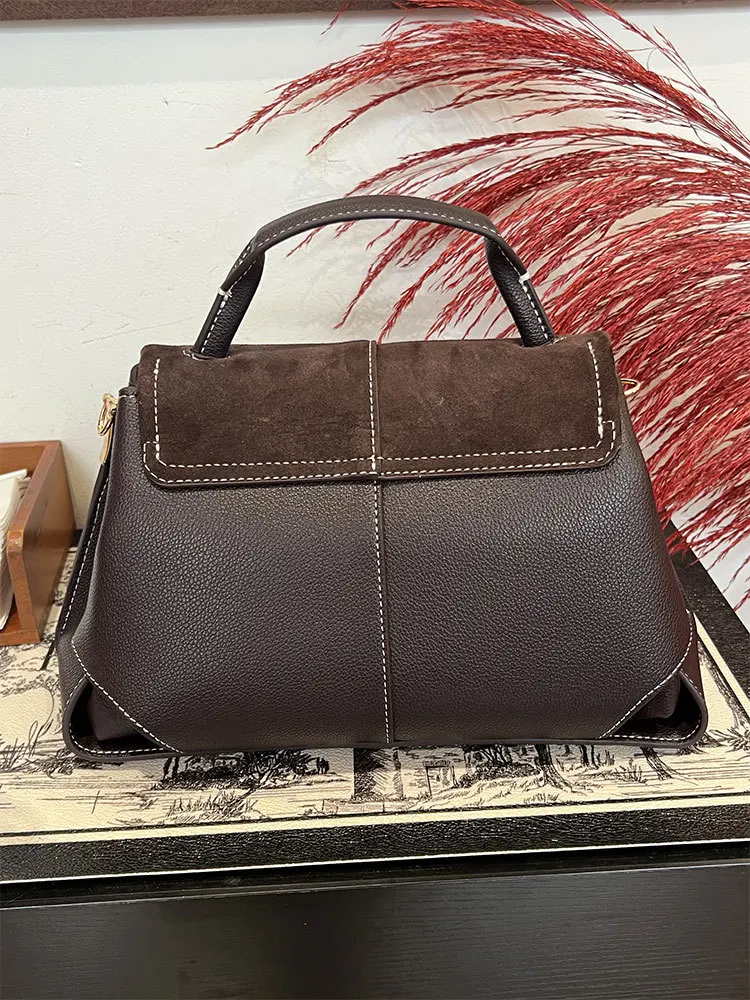 الخريف والشتاء جديد ماتي حقيبة يد جلدية الراقية يشعر سيدة العصرية مصمم رفرف حقائب كتف العلامة التجارية عادية سحابة شل حمل