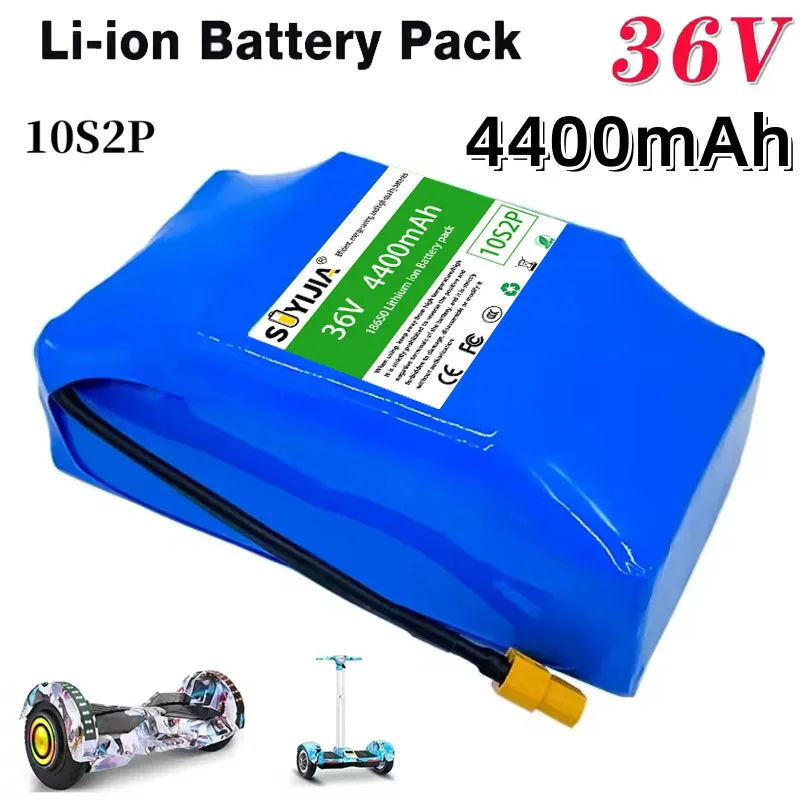 Batterie Li Ion 10s2p 36V, 4.4 Ah, 450W, 18650, Pour Panneau Lotion, Pour Vélo Électrique EBike 42V 37V 35e Count60 SM 2P