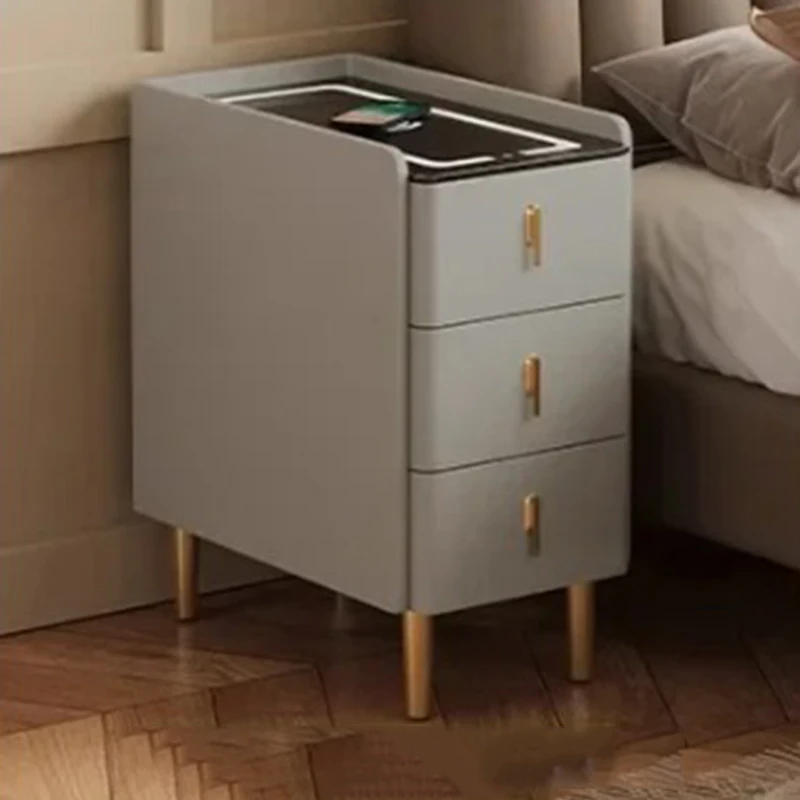 Organizer Modern Bedside Table Storage Premium European Exquisite Cheap Night Table Wooden Fashion Mesa De Noche Salon Furniture