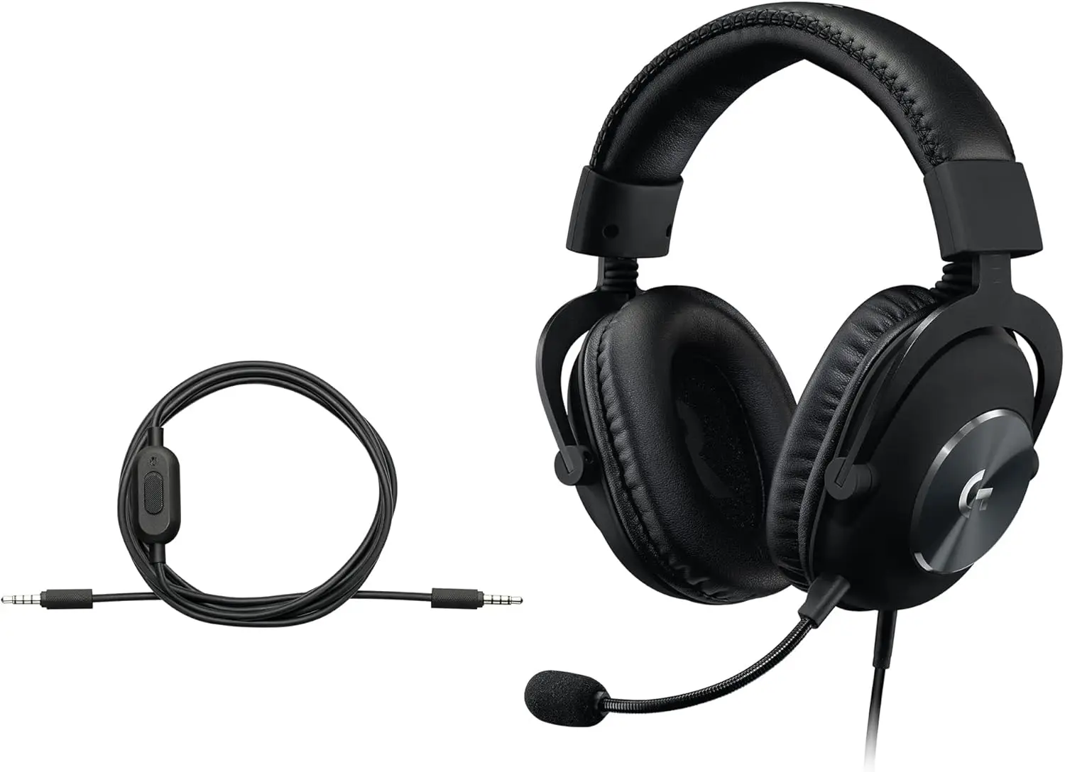 Pro Gaming Headset with Detachable Mic, DTS 7.1 Sound, Memory Foam Pads, 50mm Drivers & USB DAC - Black