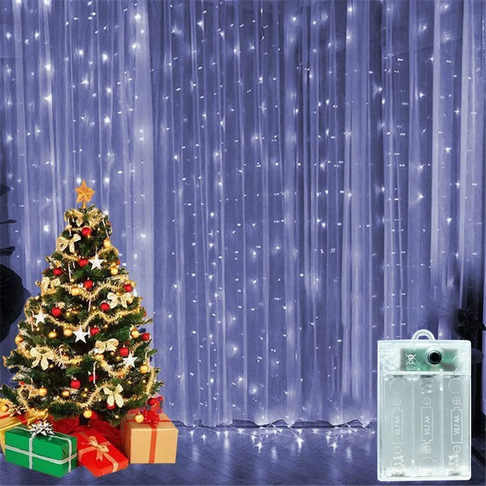 Battery Box Home Decoration Curtain LED Fairy Lights Wedding Birthday Christmas Halloween Decorations for Home 3/6M
