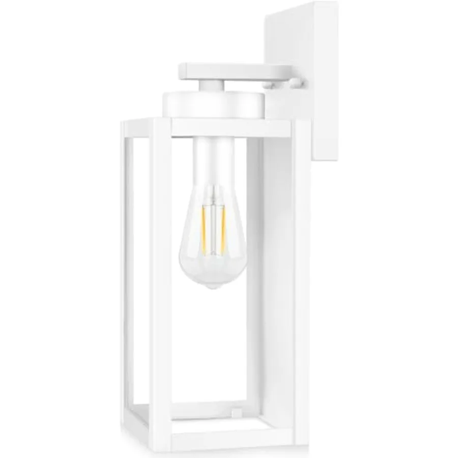 Outdoor Wall Light Fixtures, Exterior Waterproof Wall Lanterns, Porch Sconces Lighting with E26 Sockets and Glass Shades, Moder