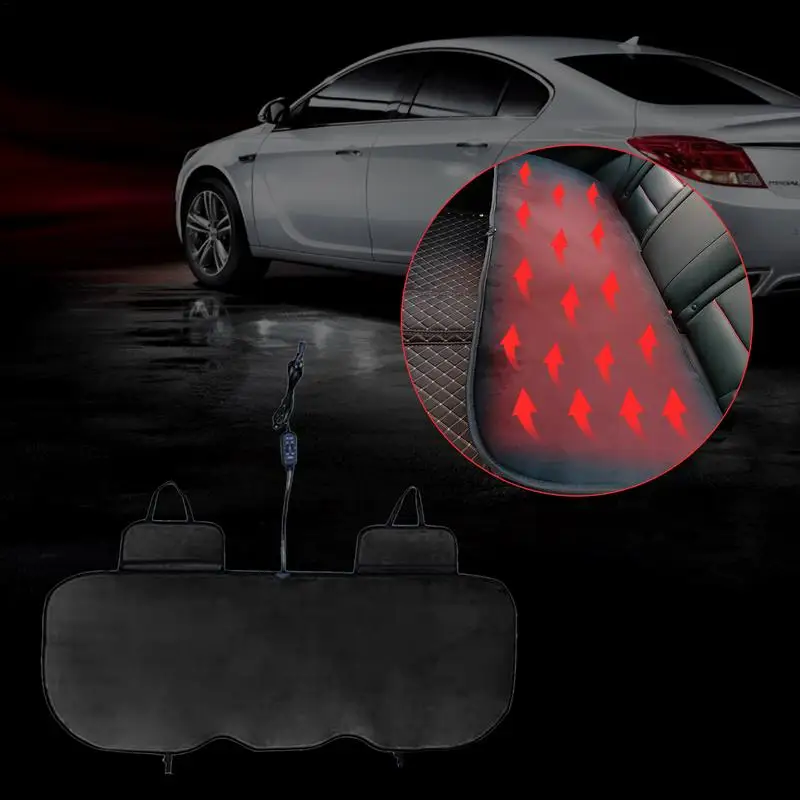 Car Seat Heated Cushion Car Rear Seat Heated Cushion Cover With Double Switch 12V Car Rear Seats Bottom Cushion Auto Bench