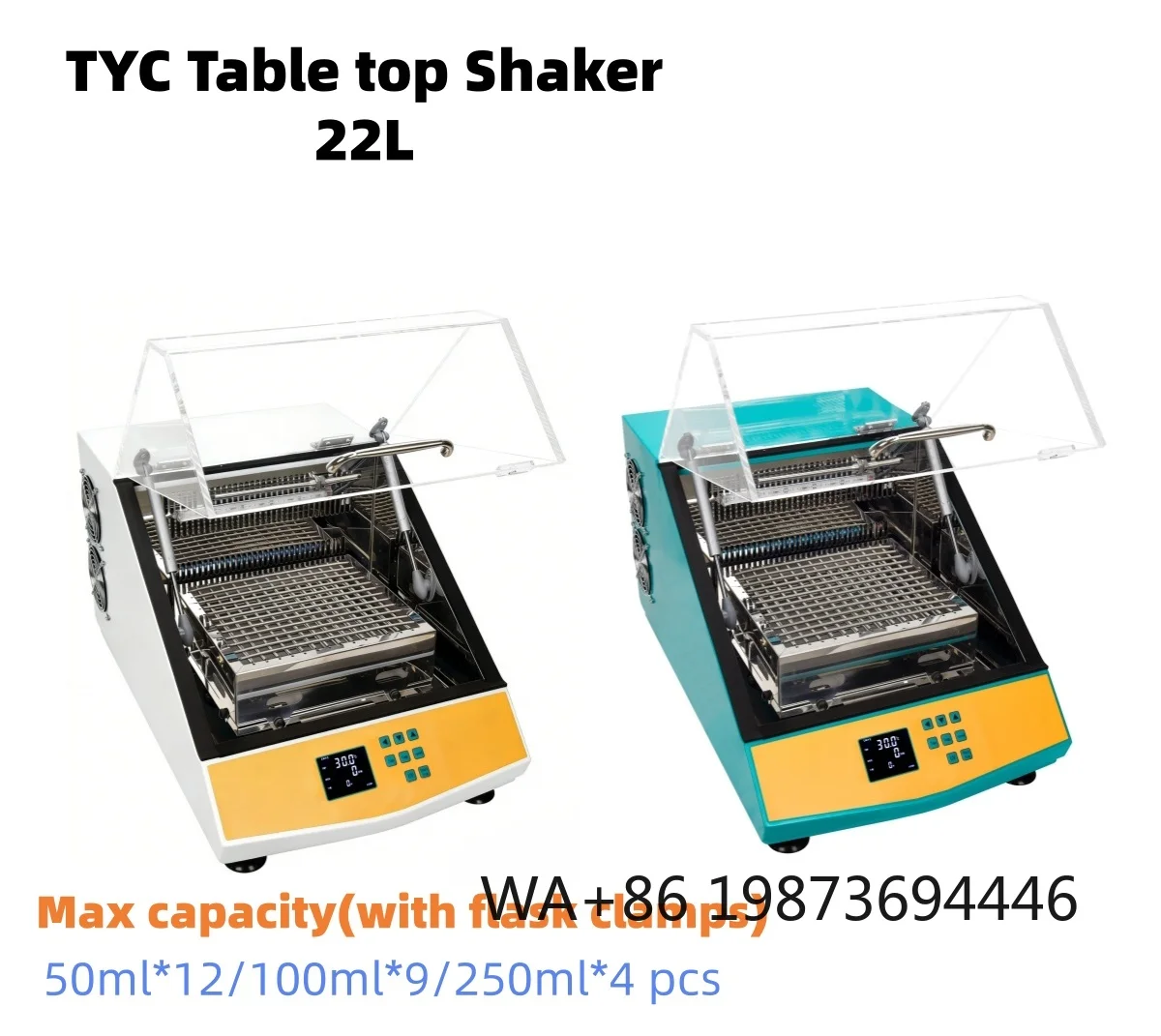 Laboratory Bench Top Incubator Shaker, 22/50/80L Temperature & Orbital Mixing