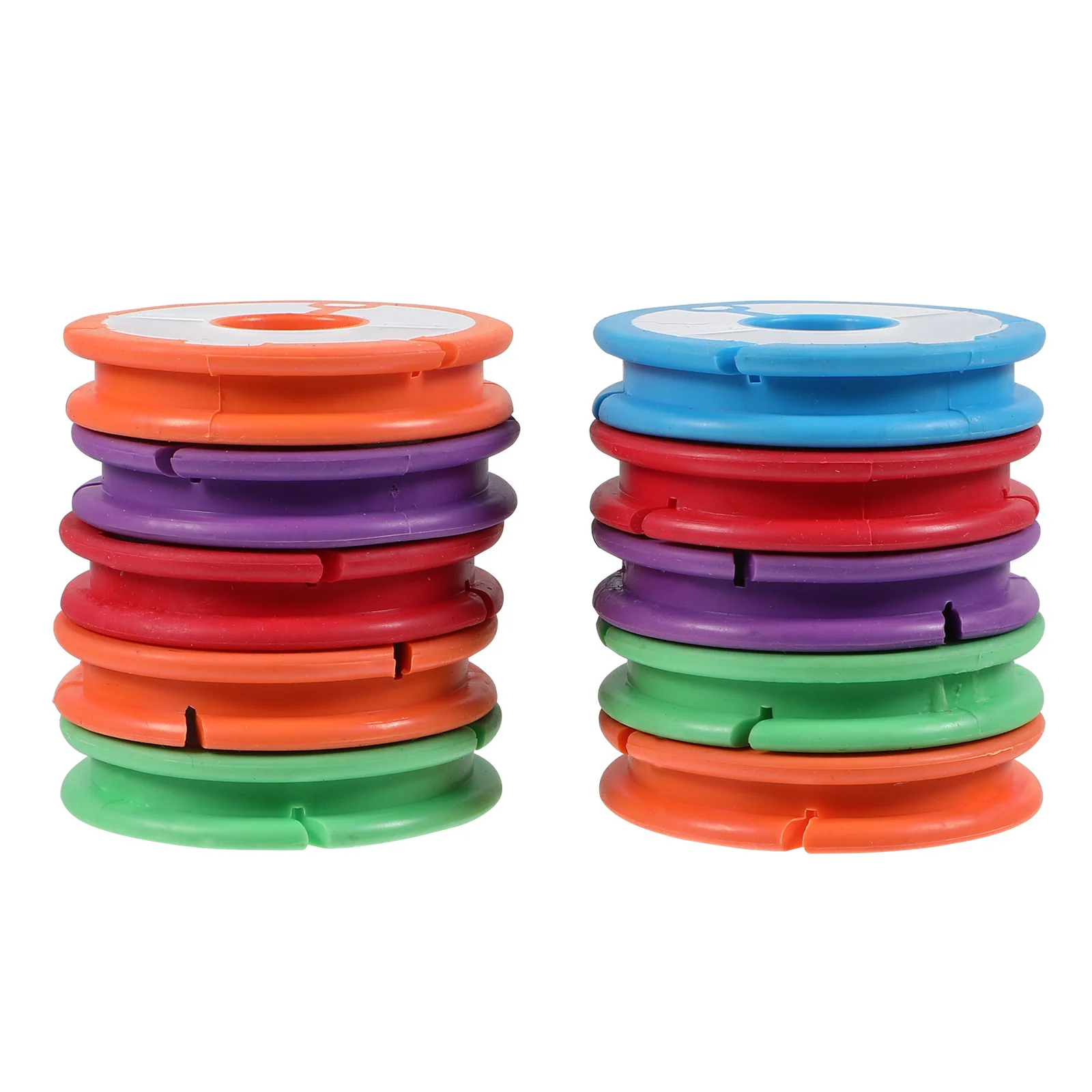 

10Pcs Fishing Line Winder Silicone Bobbin Spools Round Shape Comfortable Easy Operation Durable Fishing Line Reels