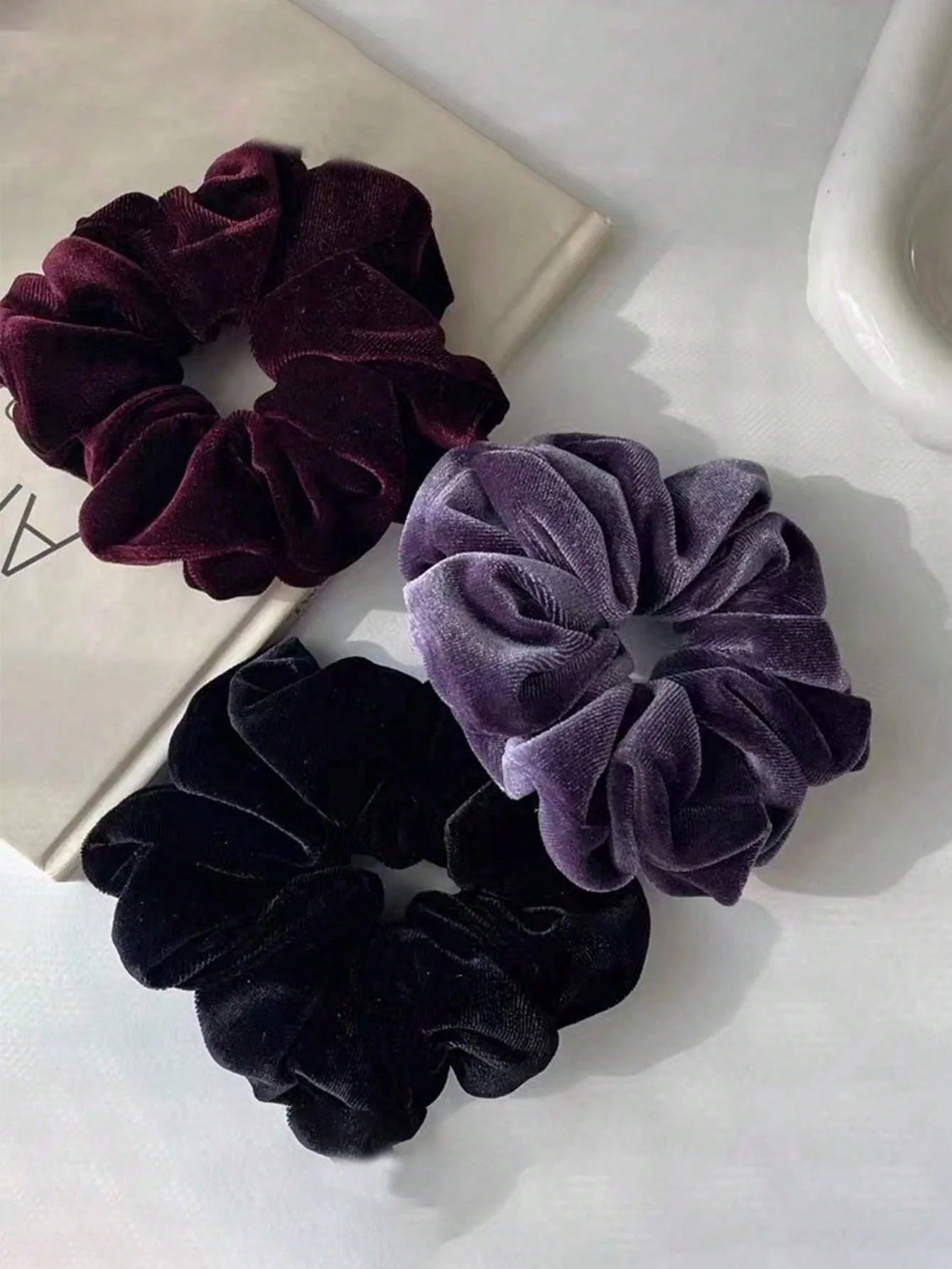 

Набор из 3 бархатных повязок на голову с большими бантами для женщин, осенне-зимний вариант, в корейском стиле, высокоэластичные, универсальные, плетеные, для пучка и прически «мальвинка»