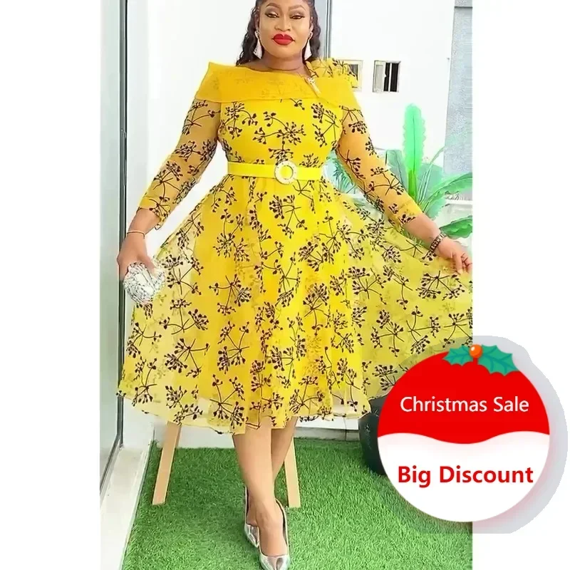 

Элегантные африканские платья по индивидуальному заказу 2025 года для женщин, африканская одежда, платье больших размеров для свадебной вечеринки, Дашики, Анкара, офисная женская одежда