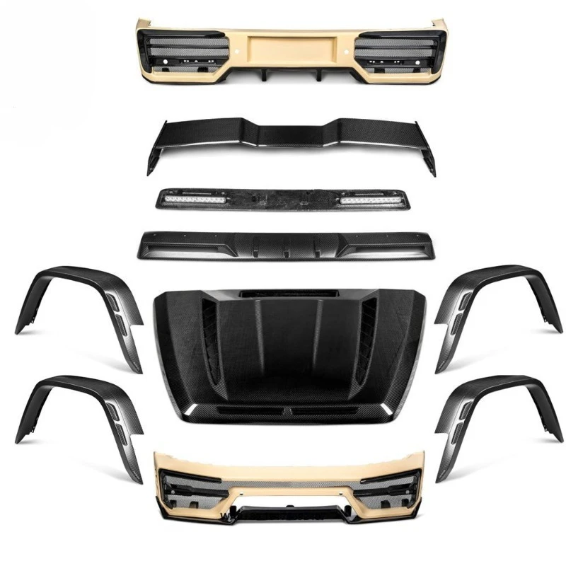 W464 G63 Body Kit Front Bumper Rear Bumper Hood Top Wing Hood for G Class  W464 G63