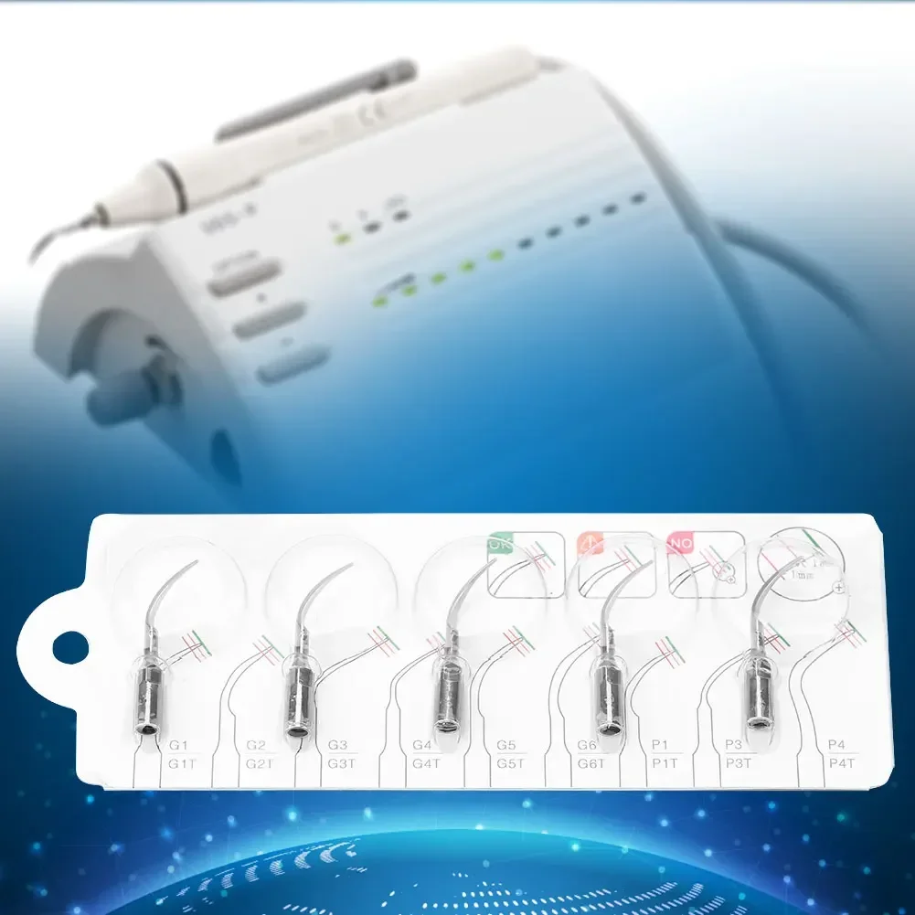 5 قطعة P1 الأسنان بالموجات فوق الصوتية قشارة نقار الخشب التحجيم بيريو تلميح إندو بيريو تلميح طبيب الأسنان أداة الماس طلاء قوي كسر مقاومة