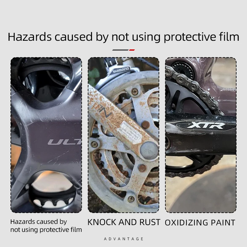 For Shimano Dura-Ace  9270 Groupset - Protective Film, Road/Mountain Bike Crankset Chainring Shifter Sticker, Bicycle Accessori