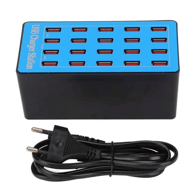 

AnwintkA5+ USB Fast Charger 5V 20A 100W 20 Ports USB Hub Charging Station With 50 Degree Cooling Fan For Phone Tablet