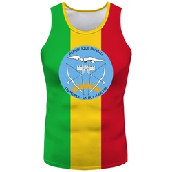 Mali Vest Free Custom Made Name Mli Tank Top Nation Flag Ml Republic French Country Malian Word Print Photo t-shirt senza maniche