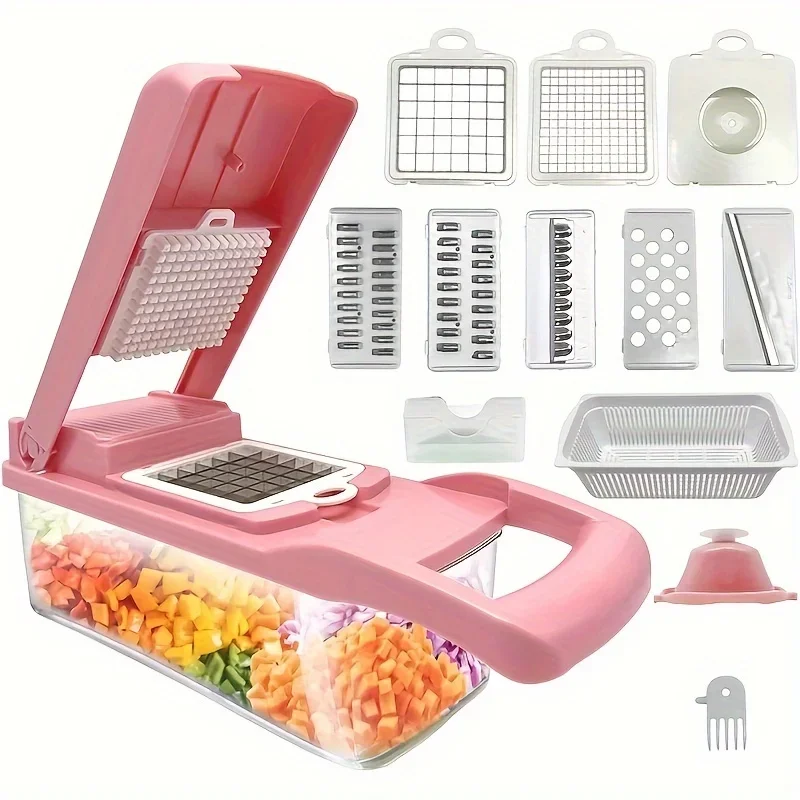 Vegetable Chopper Mandoline Vegetable Slicer Dicer with 13 Stainless Steel Blades Veggie Mandoline Slicer Food Chopper