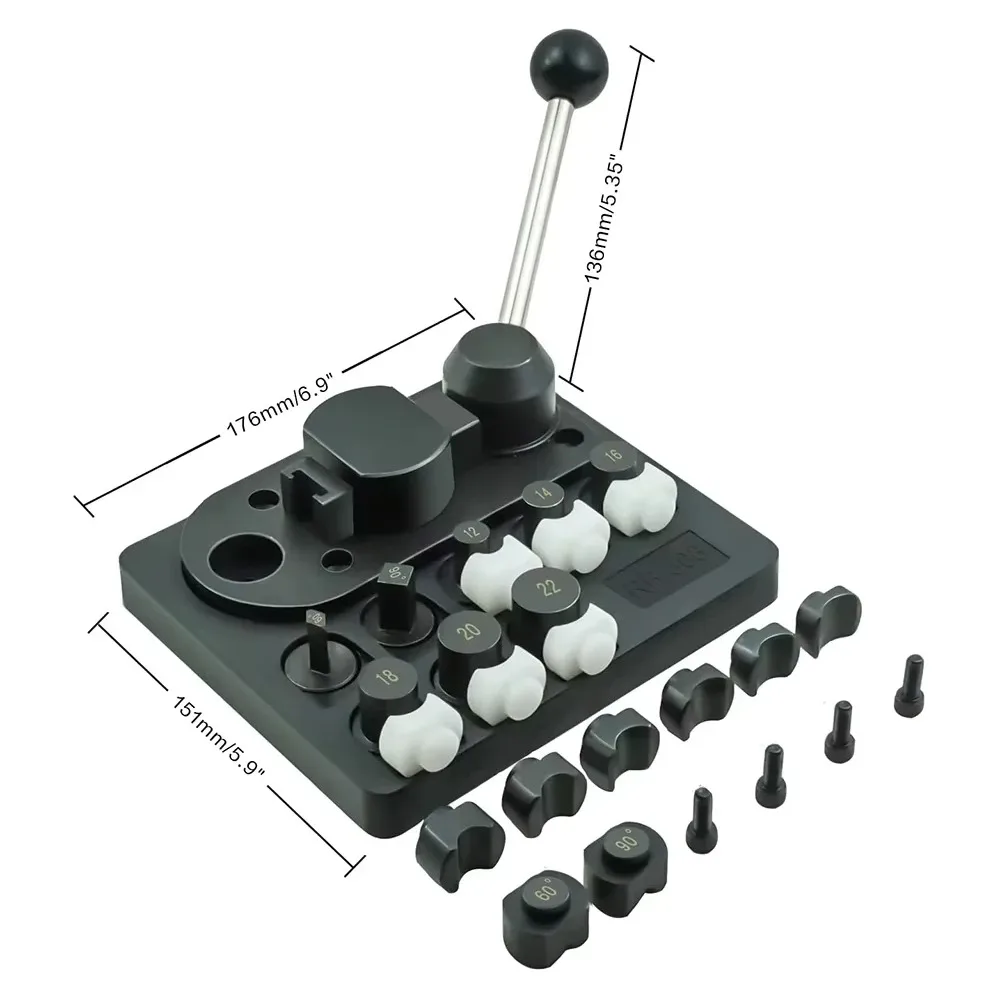 Ring Bender Tool Kit, Manual Ring Bending Forming Machine, Ring Mandrel, Ring Sizer, Rubber Mallet for Goldsmith Jewelry Making