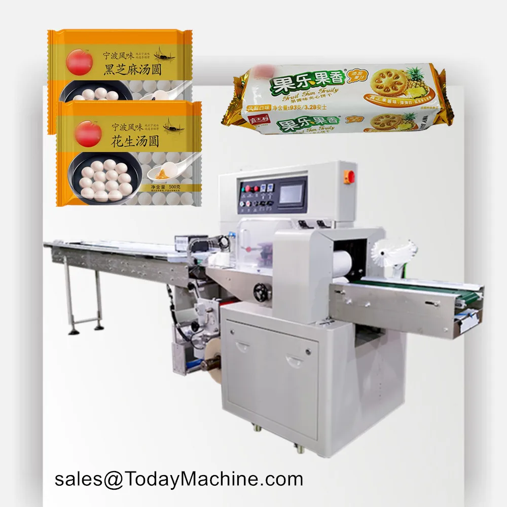 Máquina de embalaje automática de alta velocidad para snacks, Chocolate, dulces, Muesli Bar