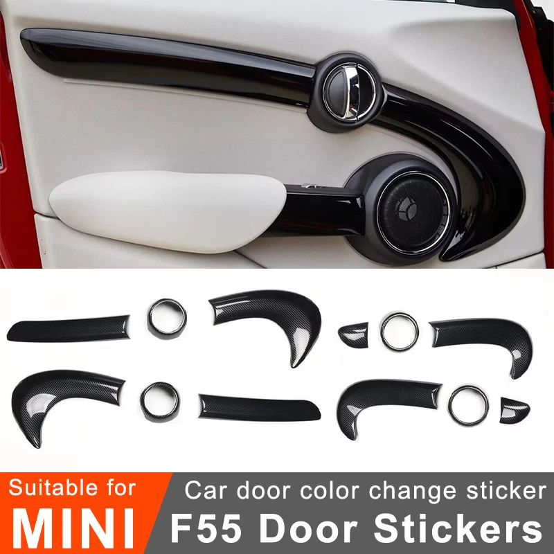

Car Door Handle Cover For MINI F55 Cooper S 5 Door Car Door Decorative protective Stickers Interior Modification Accessories