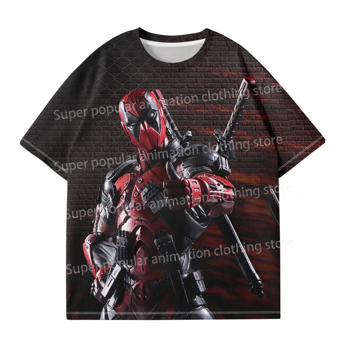 مينيسو مارفل ديدبول مقابل ولفيرين تي شيرت موضة ثلاثية الأبعاد مطبوعة تي شيرت رجالي الشارع عادية المتضخم تيز الرياضة الاطفال/الكبار بلايز #2