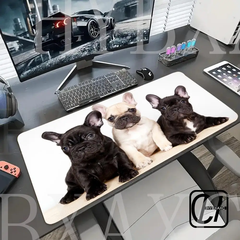 

Mouse Pad 900x400 French Bulldog Gaming Accessories Cool Computer Desk HYBXAXC Keyboard Mat Anti-skid Game Mats 90X40cm Mousepad