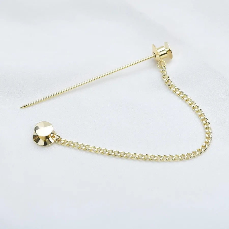 Eleganti spille da colletto a catena con nappe in metallo da uomo Spilla da abito Spilla da cravatta Accessori per camicie per abiti formali Riunioni d'affari e speciali