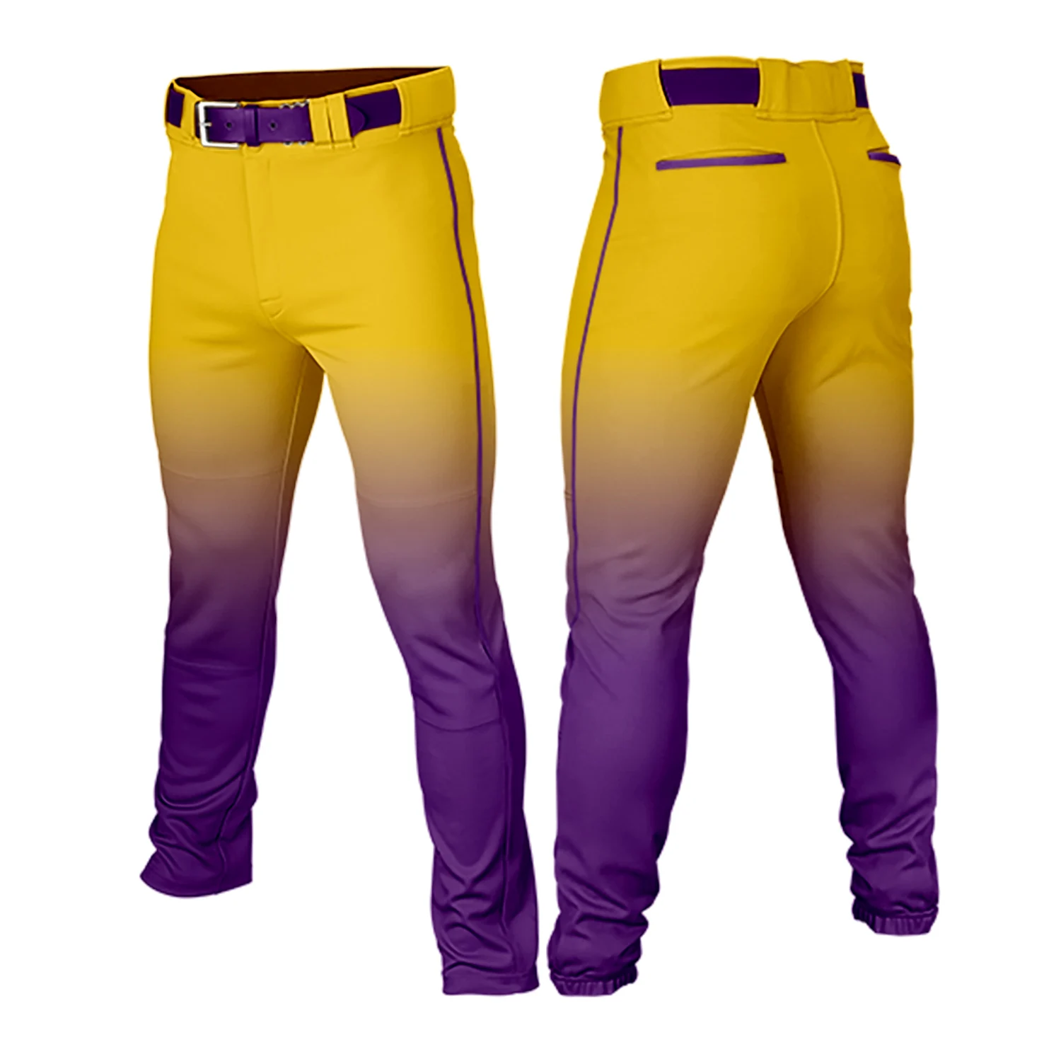 Custom Men Youth Gradient Baseball Pants Practice Softball Pants Training Uniform Breathable Casual Sportswear Running Trousers