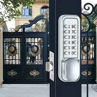 Password Button Door Latch Lock Pad Code Combination Mechanical Keyless Doorknob Zinc Alloy Security Coded Lock Garage Office