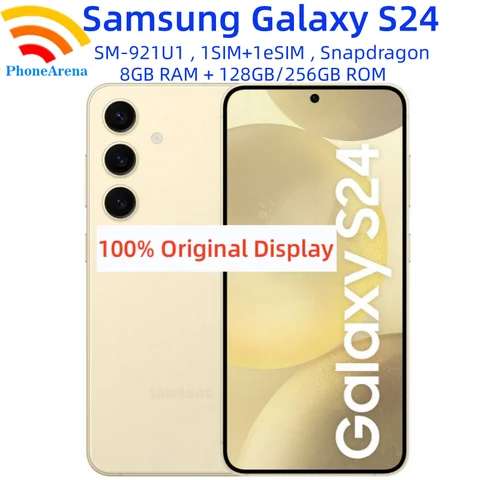 Samsung Galaxy S24 S921U1 6,2" Original AMOLED 8GB RAM 128/256GB ROM Snapdragon NFC S Pen Octa Core entsperrt 5G AI Mobiltelefon