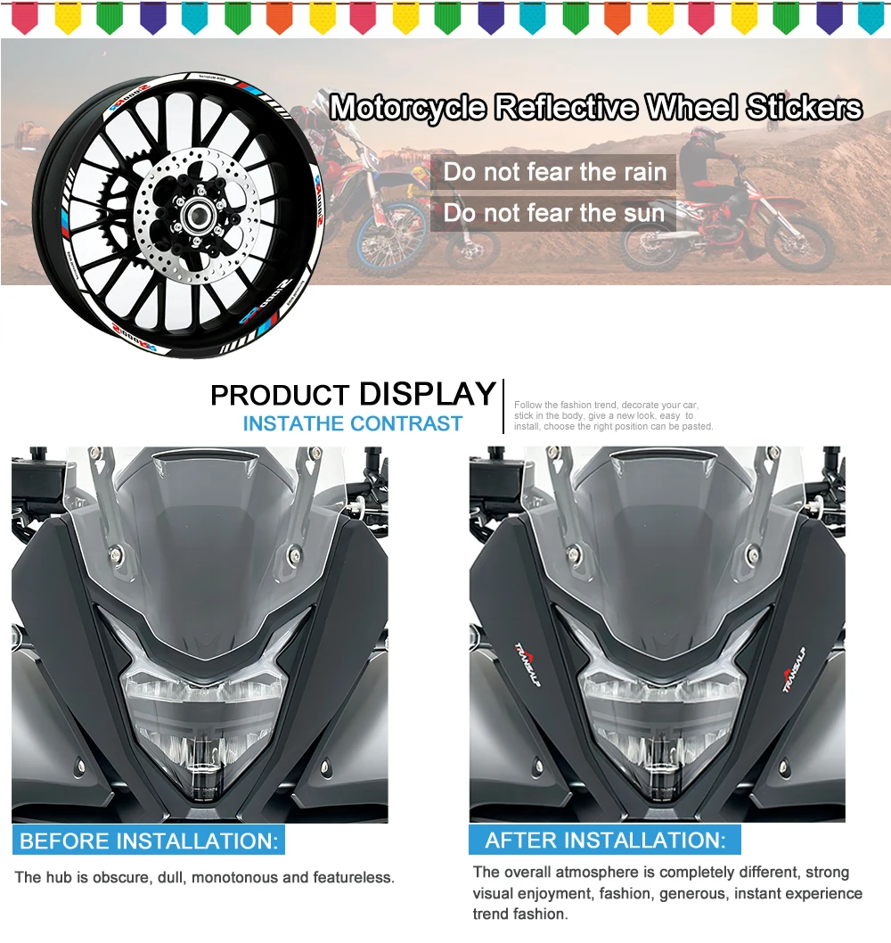 Motorcycle Stickers Reflective Decal Waterproof Transalp XL750 2023 for Honda Accessories 600 650 700 750 V XL700V XL650V XL600V image 2