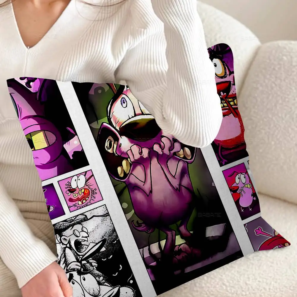 أنيمي كوميديا C-الجاعة C-cowardly الكلب غرزة محظوظ التنين وسادة غطاء أريكة غطاء الوسادة غرفة المنزل الديكور الأطفال هدية