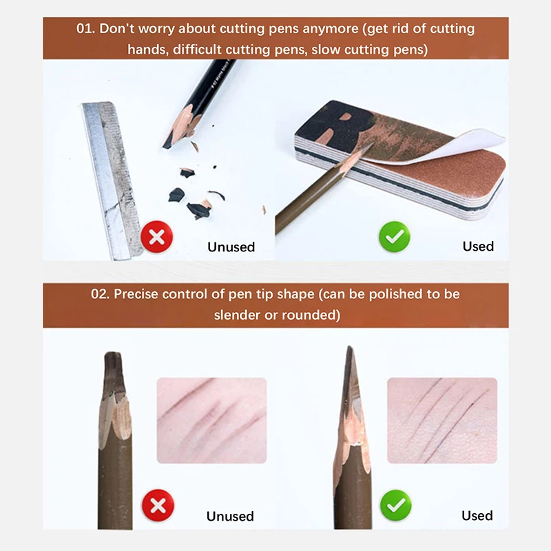 New Professional Eyebrow Pencil Sharpener Sandpaper Grinding Tool Easy To Use Makeup Grinder For Creating Fine Point Makeup Tool