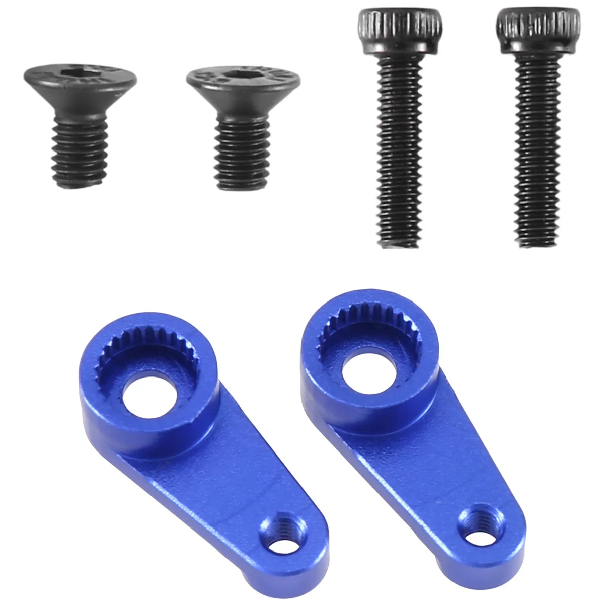 2Pcs Metal 25T Servo Arm Servo Horn 9740 for Traxxas TRX4M 1/18 RC Crawler Car Upgrade Parts Accessories,Blue