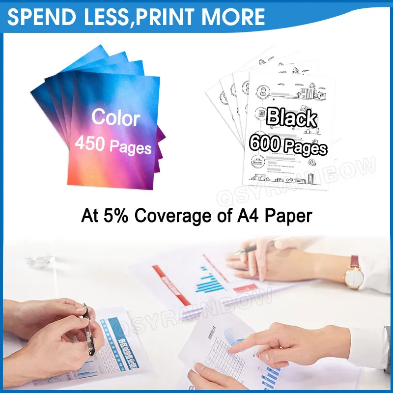 QSYRAINBOW Replacement 303XL Compatible Ink Cartridge For HP 303 XL HP303 Envy 6220 6230 6232 6234 7130 7134 7830 7855 Printer