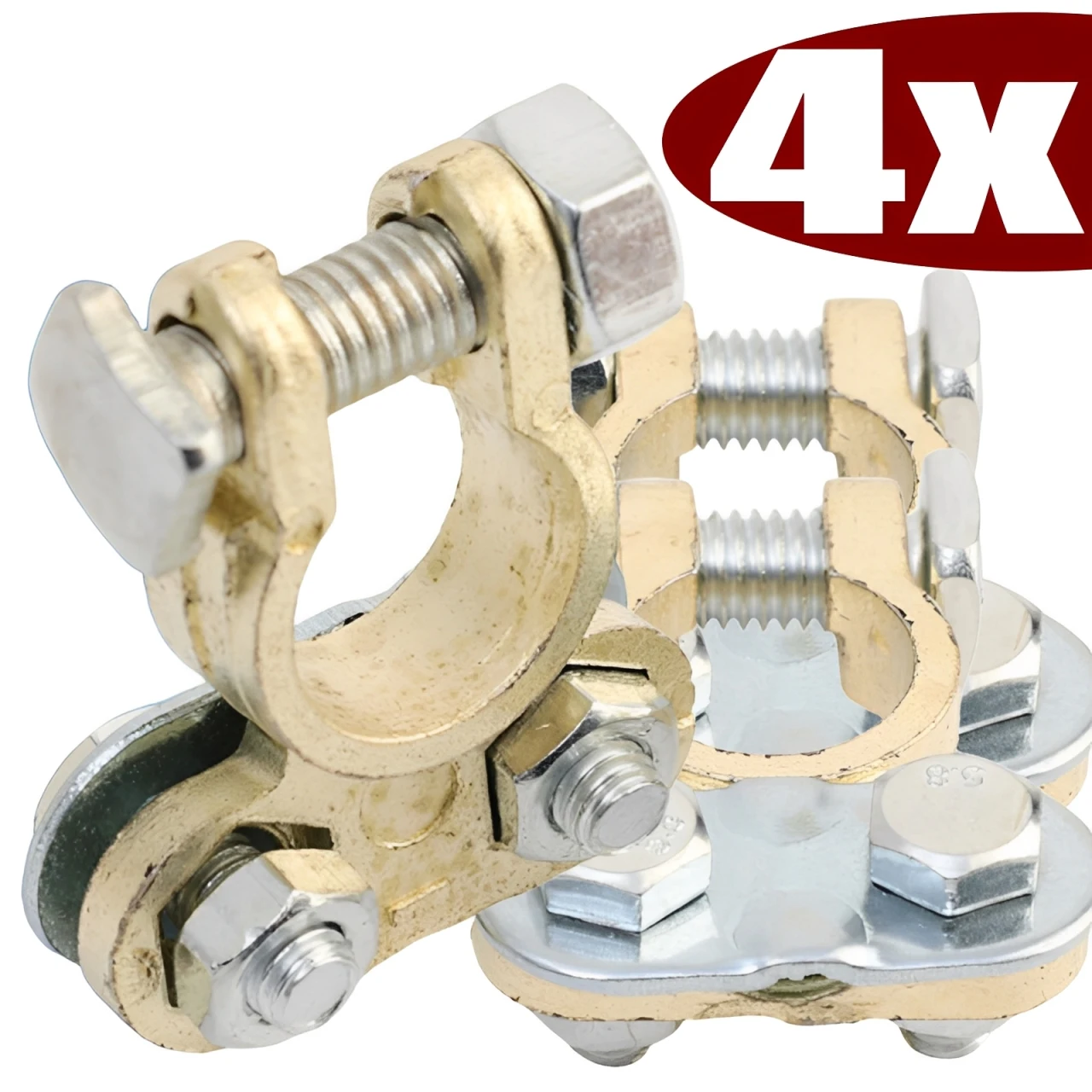 

2/4 шт. Зажимы для аккумуляторных кабелей, клеммы из алюминиевого сплава для автомобилей, грузовиков, фургонов и автодомов, соединители для аккумуляторных кабелей