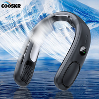 Portable Hanging Neck Fan Mini Rechargeable Fan Bladeless Air Circulator Cooler 4000mAh Neck Fans with LED Digital Display