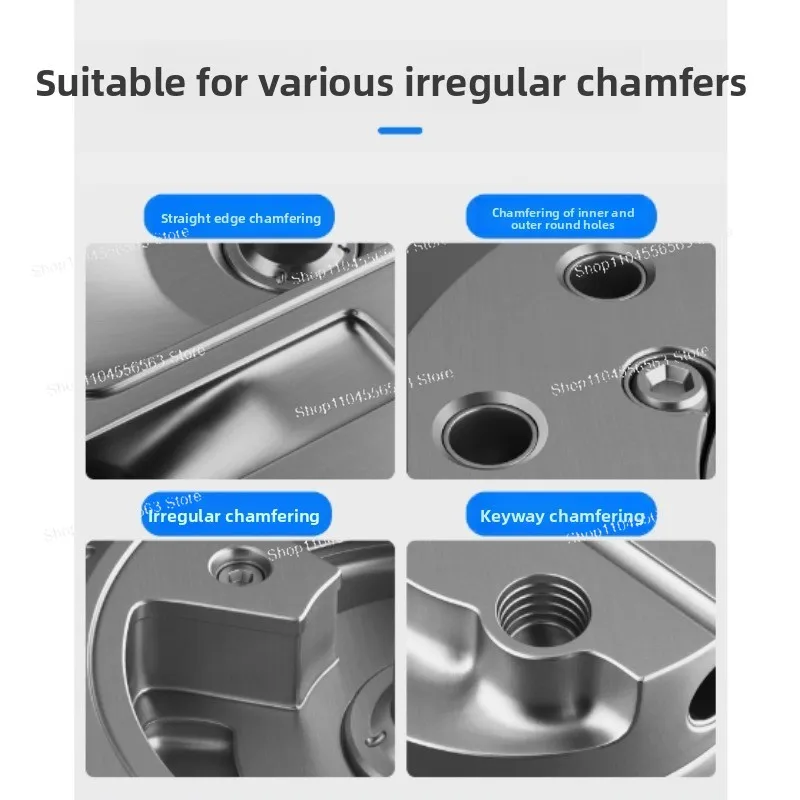 Manual Pneumatic Chamfering Machine Set - 45° Arc & Linear Air Beveling Tool for Metal Trimming & Deburring