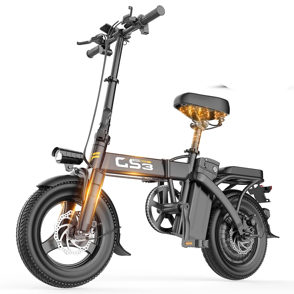 Vélo électrique Toofly GS3 pour adultes, essentiel pour les trajets quotidiens, 250W, batterie 48V 15Ah, pneus de 14 pouces, idéal pour la ville, modèle premium pour adultes.